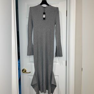 NWT ‘LUCYPARIS’ knit maxi dress with slit on sleeves and hem. Never worn.
